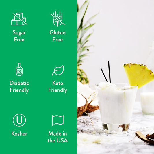 Jordan'S Skinny Mixes Sugar Free Syrup, Coconut Flavor, Fruit Flavored Water Enhancer, Drink Mix For Ice Tea, Lemonade & More, Zero Calorie Flavoring, Keto Friendly, 25.4 Fl Oz, 1 Pack