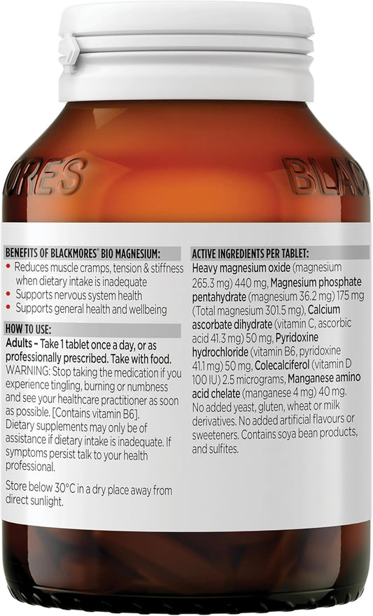 Blackmores Bio Magnesium (100 Tablets)