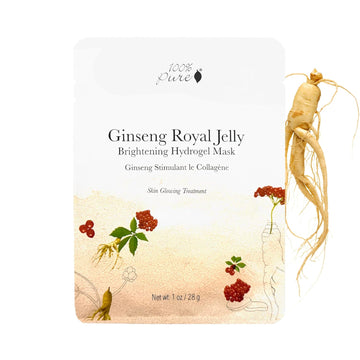 100% Pure Ginseng Royal Jelly Face Mask - Anti-Aging Face Mask For Women & Men With Vitamin C & Hyaluronic Acid - Collagen Skincare For Firm, Smooth Skin, Anti-Wrinkle Self Care - 1 Facemask