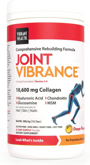 Vibrant Health, Joint Vibrance, Comprehensive Joint And Cartilage Support, Orange Pineapple, 21 Servings (Ffp)