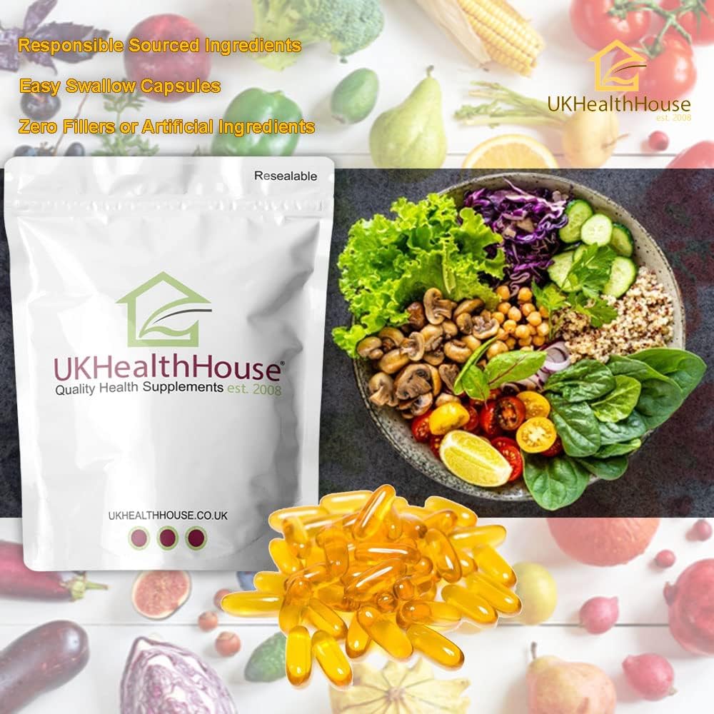 UKHealthHouse Evening Primrose Oil – EPO Capsules, 1000mg x 360 Softgels – High Strength Omega 6 GLA Content – Great for Skin, Immune System, Hormonal Pain, Hot Flushes & Women’s Health : Amazon.co.uk: Health & Personal Care