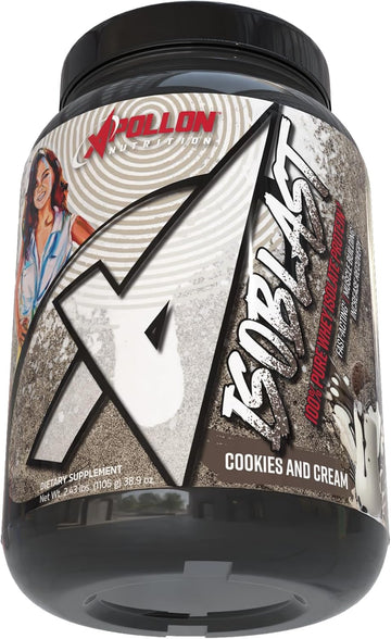 Apollon Nutrition Isoblast - 100% Whey Isolate Protein – Fast-Digesting, Low-Carb, Low-Fat Protein Powder For Muscle Recovery And Lean Muscle (26 Servings, Cookies & Cream)