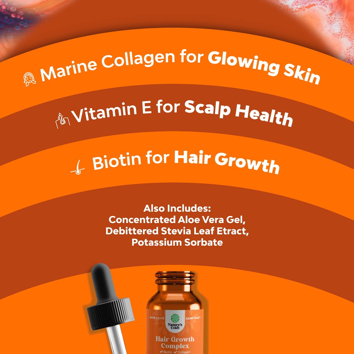 Liquid Biotin and Collagen for Hair Growth - Liquid Collagen for Women and Men for Hair Skin and Nails with Biotin - High Absorption Marine Collagen and Biotin Liquid Drops for Hair Growth (2 Pack) : Health & Household