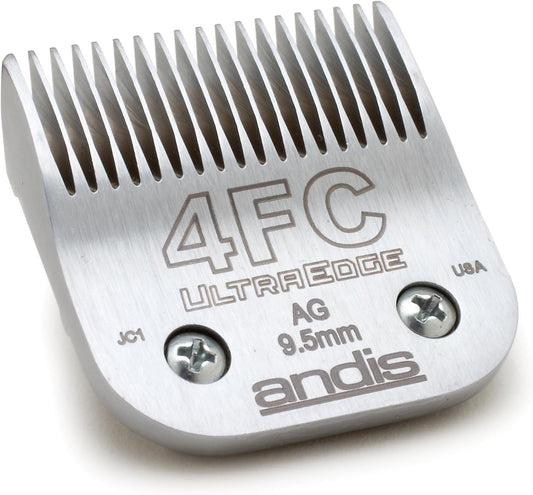 Hair Clippers And Trimmers : Andis β 64123, Ultra Edge Detachable Dog Clipper Blade β Carbon-Infused Steel, Long-Lasting Sharp Edges with Deep Teeth, Removes Hair 3/8-Inch (9.5 mm) - Fits AG, AGC, BDC Models - Size-4 FC, Chrome