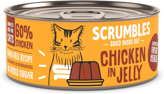 Scrumbles Natural Wet Cat Food, Chicken In Jelly 18X 80G