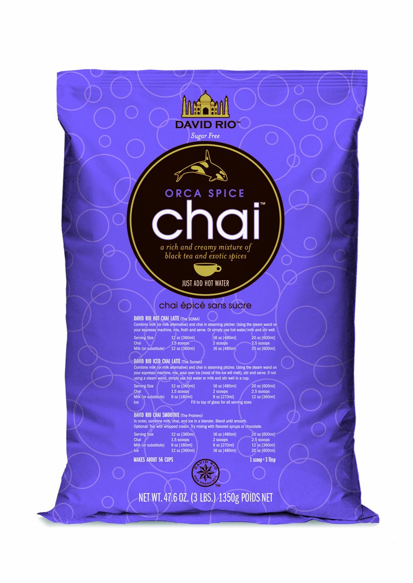 David Rio Orca Spice Sugar-Free Chai, 3 Lb. Bag