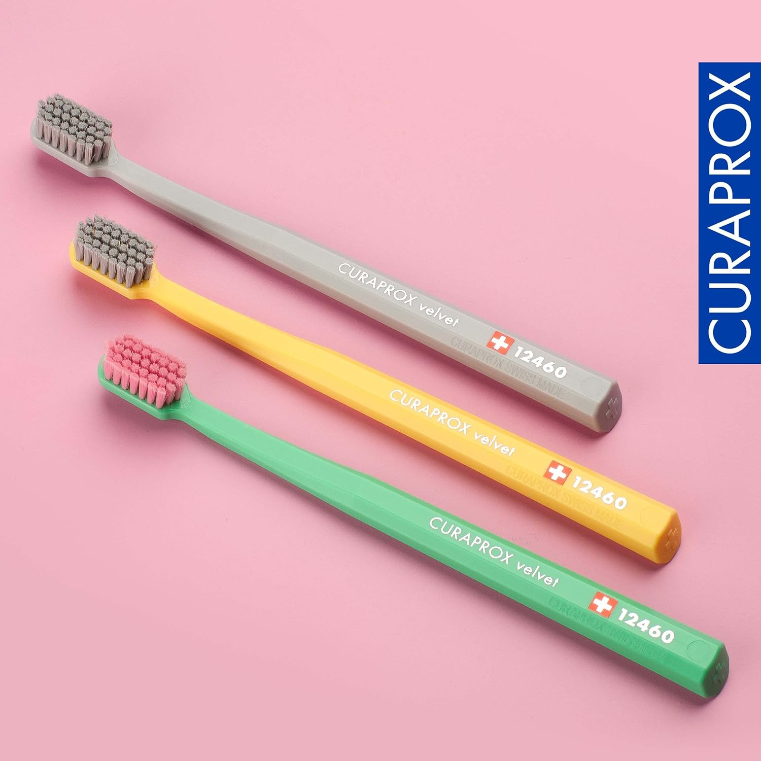 Curaprox Cs 12460 Velvet Soft Toothbrush – Sensitive Gum Care | Ultra-Gentle Cleaning With 12,460 Filaments | Single Pack, Random Color : Health & Household