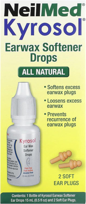 Squip Kyrosol All Natural Ear Wax Removal Drops Refill, 20.0 Ounce 0.51 Fl Oz