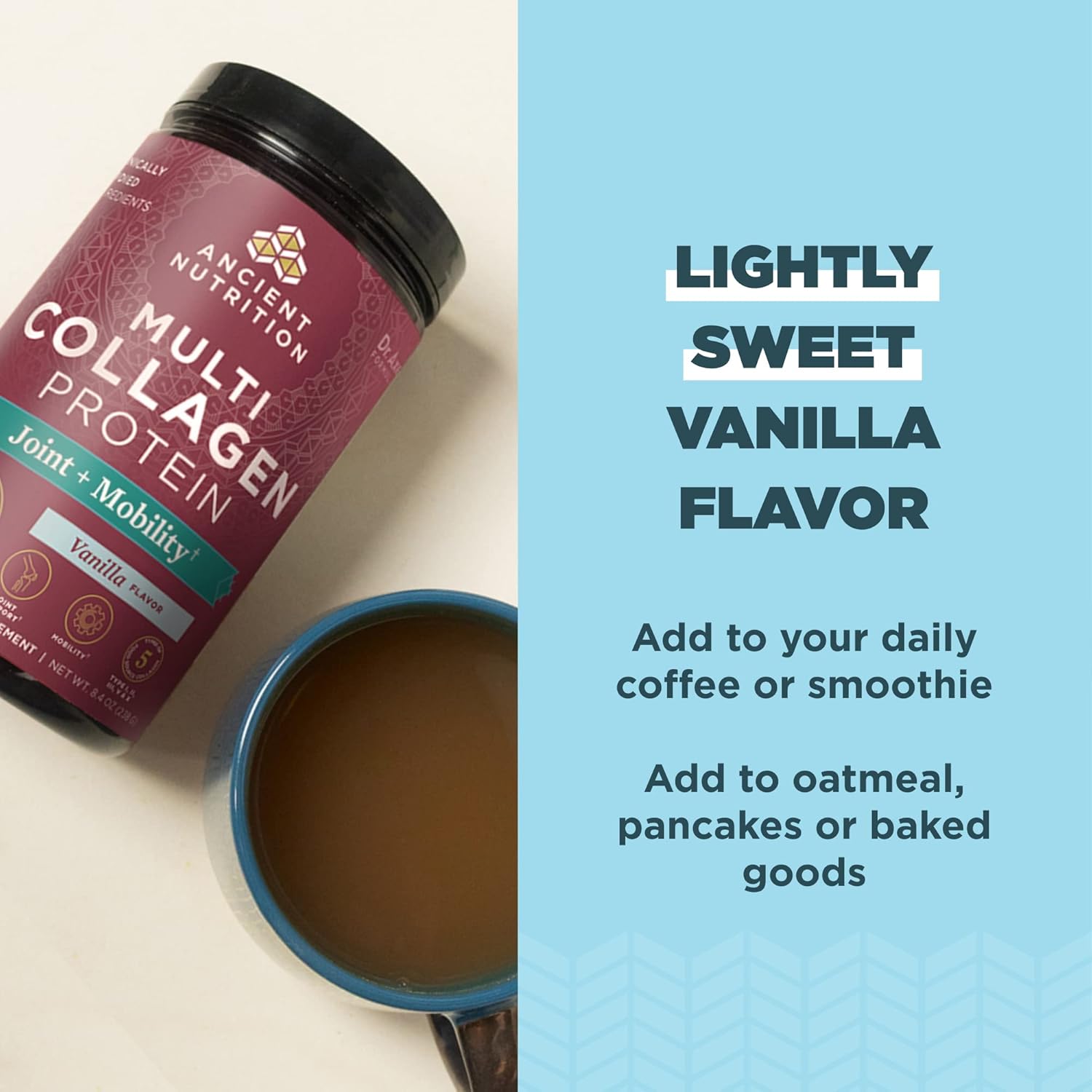 Ancient Nutrition Collagen Powder Protein, Multi Collagen Protein, Hydrolyzed Collagen Peptides Supports Skin And Nails, Joint Supplement (Brain Boost, 45 Servings) : Health & Household