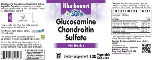 Bluebonnet Glucosamine Chondroitin Sulfate Supplement, 120 Count