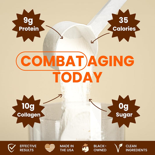 Black Girl Vitamins | Collagen Peptides Powder - Collagen For Skin, Hair & Nails - Unflavoured Hydrolyzed Collagen Powder, Dairy-Free, Gluten-Free Collagen For Women And Men - 16Oz