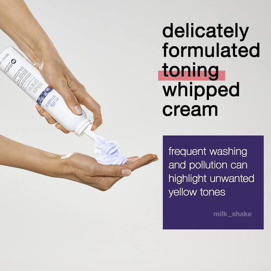 Milk_Shake Silver Shine Whipped Cream No-Rinse Creamy Conditioning Foam, 6.8 Fl Oz