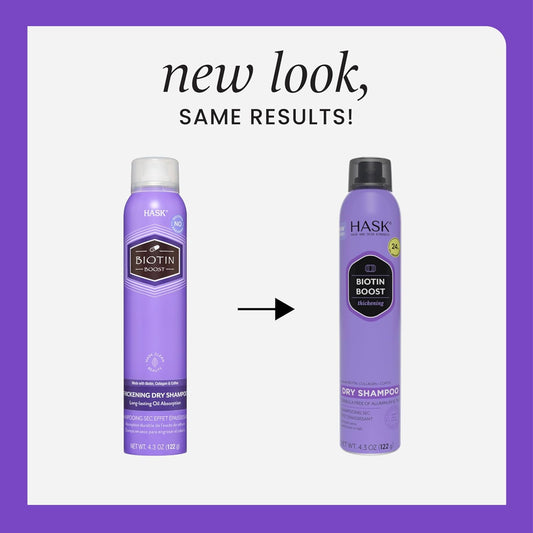 Hask Biotin Thickening Dry Shampoo Kits For All Hair Types, Aluminum Free, No Sulfates, Parabens, Phthalates, Gluten Or Artificial Colors (4.3Oz-Qty2)