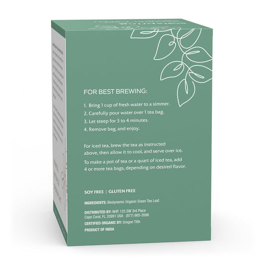 Dr. Mercola Solspring Biodynamic Organic Imperial Green Tea, 18 Tea Bags (Pack Of 3) Light And Crisp Flavor, Naturally Contains Free, Non Gmo, Gluten Free, Soy Free, Usda Organic, Demeter Certified Biodynamic