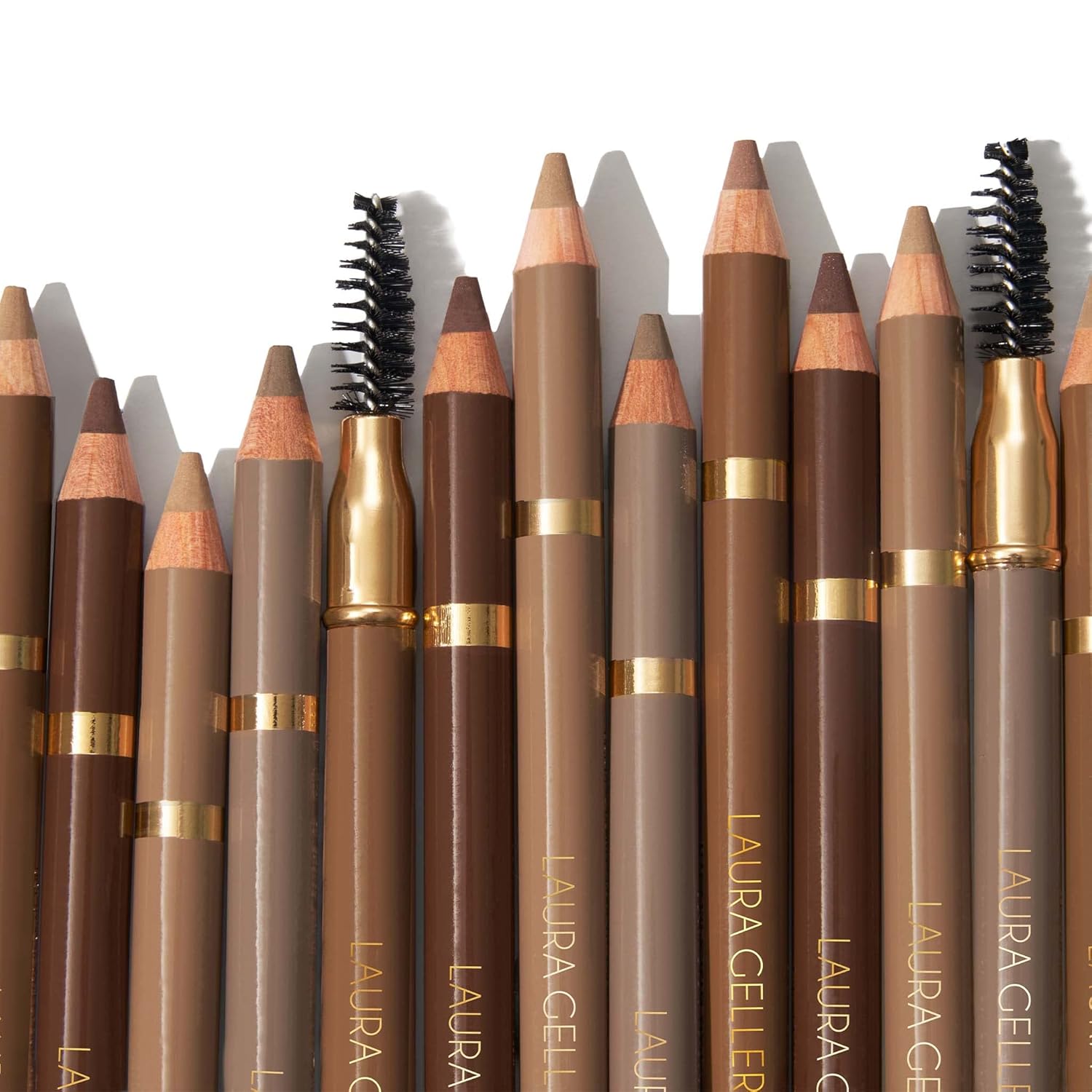 Laura Geller New York Bravo Brows Soft Pencil + Brush, Dark Brown : Beauty & Personal Care