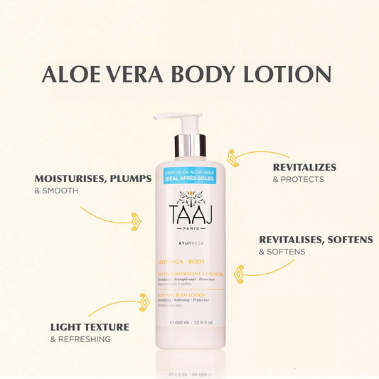 | Refreshing Body Milk With Aloe Vera – Soothes, Hydrates & Revitalizes | Regenerating, Softening & Protective Actives | Non-Greasy Finish |Ayurvedic Skincare | 97% Natural & Vegan | 13.5 Fl Oz
