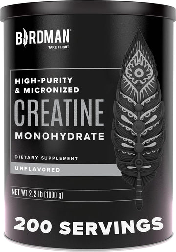 Micronized Creatine Monohydrate Powder, Organic, Muscle Recovery, Caffeine Free, Creatine Pre Workout, Vegan, Post Workout, Gluten Free, Sugar Free | 200 Servings (5 Grams Each) | 2.2Lb
