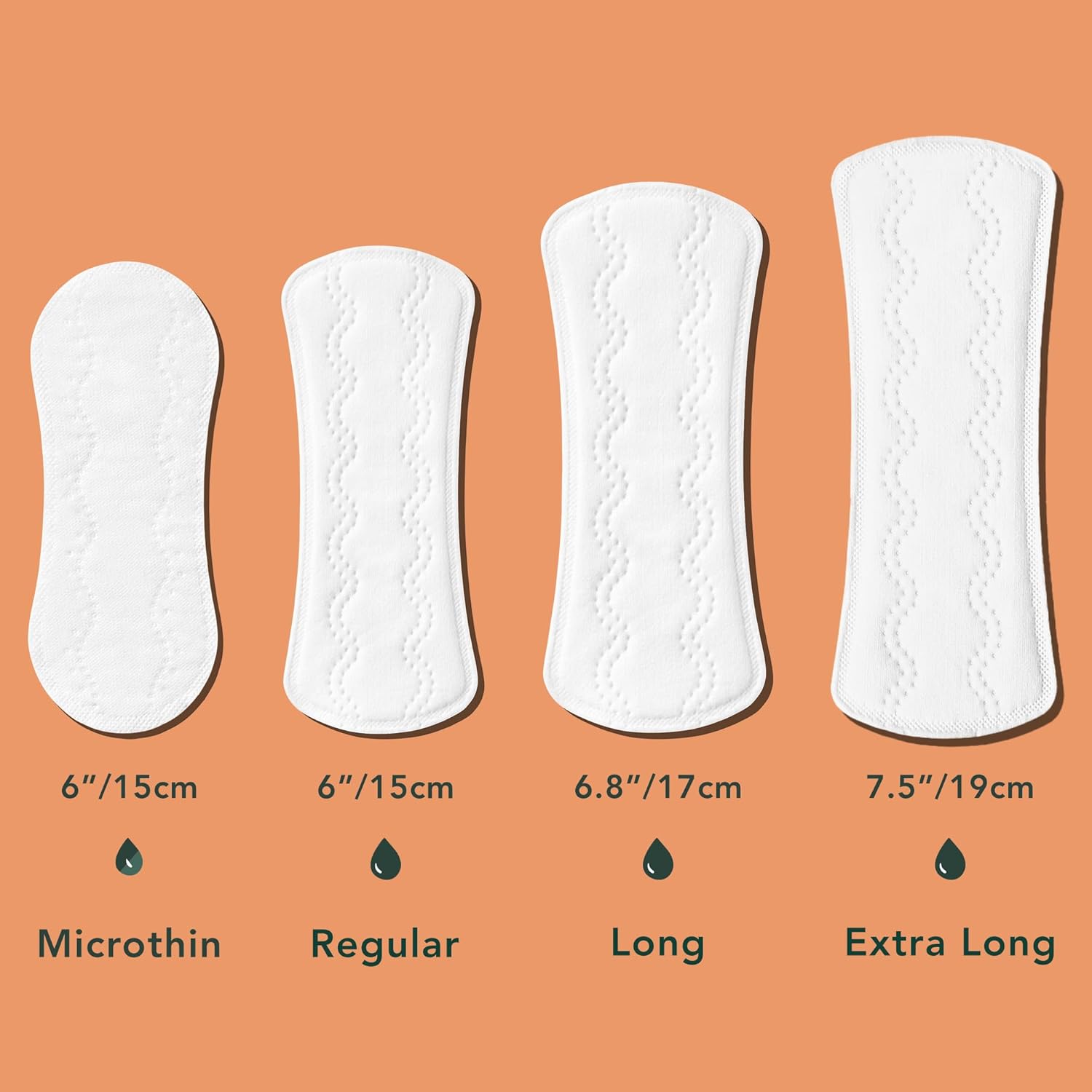 Rael Panty Liners For Women, Organic Cotton Cover - Long Pantiliners, Light Absorbency, Unscented, Chlorine Free (Long, 36 Count) : Health & Household