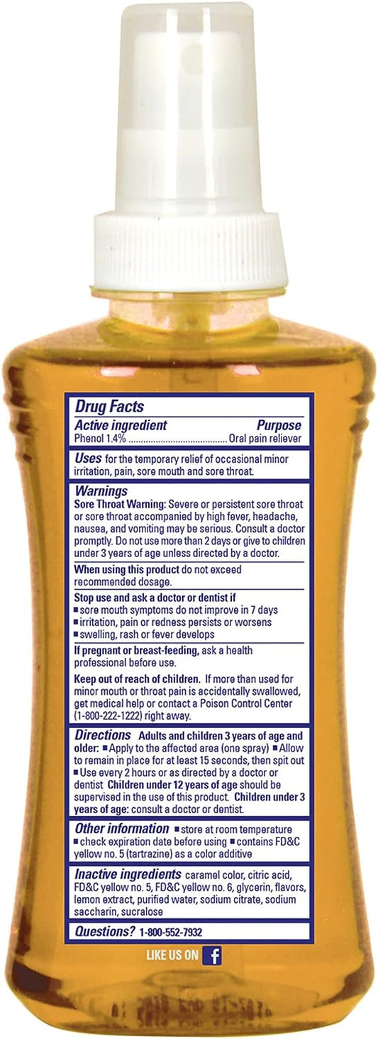 Chloraseptic Warming Sore Throat Lozenges, Real Honey Lemon, 6 Fl Oz, 1 Pack