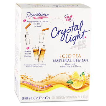 Crystal Light 00757 On The Go, Iced Tea, .16Oz Packets, 30/Box