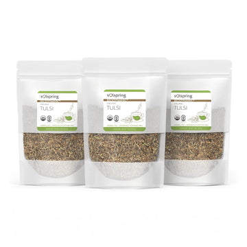 Dr. Mercola Solspring Biodynamic Organic Tulsi Loose Leaf Tea, 4 Oz. (Pack Of 3), Naturally Caffeine Free, Non Gmo, Soy Free, Gluten Free, Usda Organic, Demeter Certified Biodynamic