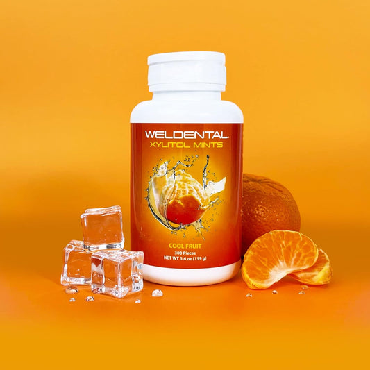 Weldental Xylitol Mints 300 Tablets, Cool Fruit Flavor, Xylitol Increases Saliva Production, Helps Moisten Dry Mouth