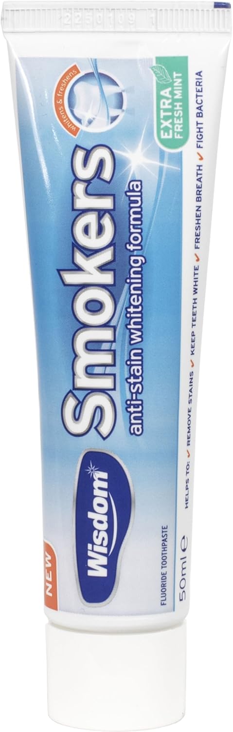 Wisdom 50 Ml Smokers Anti-Stain Whitening Toothpaste - Pack Of 4