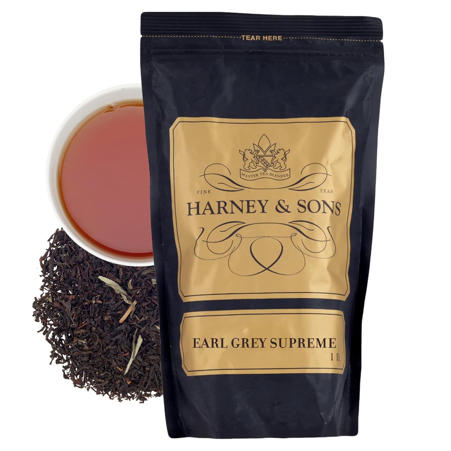 Harney & Sons Earl Grey Supreme Tea, Loose leaf 16 ounce (pack of 1) : Grocery & Gourmet Food