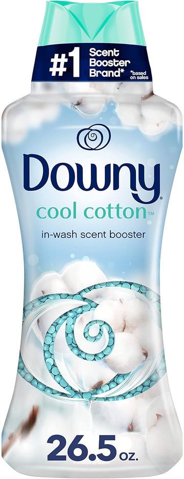 Downy Cool Cotton Scent Booster Beads, 26.5 Oz, Fabric-Deodorizer, Bead, Lasting Freshness, Safe For All Washing Machines