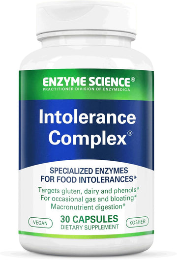Intolerance Complex, 30 Capsules Comprehensive Support For Common Digestive Sensitivities Gluten, Casein, Phenol Sensitivities, And Complex Carbohydrates Intolerance Relief