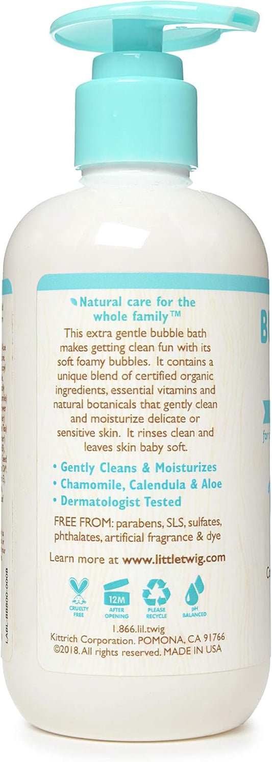 Little Twig Bubble Bath, Baby Bath Essential With Natural Plant Derived Formula, Vegan, Gluten-Free, Paraben-Free, Berry Pomegranate Scent, 8.5 Fl. Oz