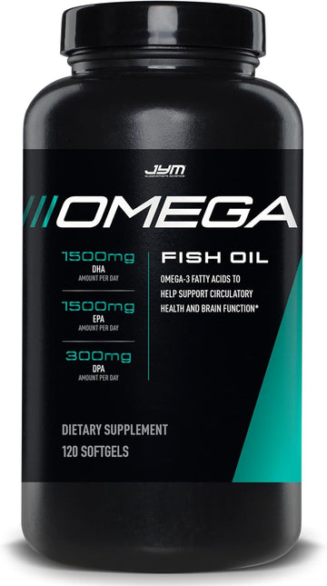 Jym Supplement Science Omega Jym Fish Oil 2800Mg, High Potency Omega 3, Epa, Dha, Dpa For Brain, Heart, & Joint Support 120 Soft Gels