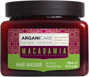 Arganicare | Macadamia Range | Repair Mask | With Organic Macadamia Oil | Fight Against Breakage | Maintains Hydration Level | Dry, Damaged & Colored Hair | 400Ml