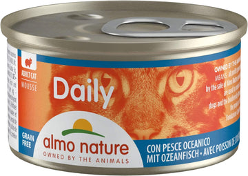 Almo Nature Daily Mousse With Oceanic Fish -Grain Free-(Pack Of 24 X 85G Tins)152