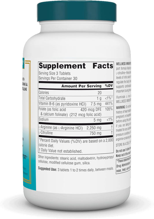 Source Naturals Wellness Immunitric, Nitric Oxide Builder For Immune System Support* - 90 Tablets