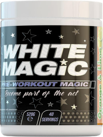 Medi-Evil Nutrition White Magic Pre-Workout Amino Bcaa Powder Supplement With Caffeine - 520G - 40 Servings (Pack Of 1) (Orange And Lime Fizz)