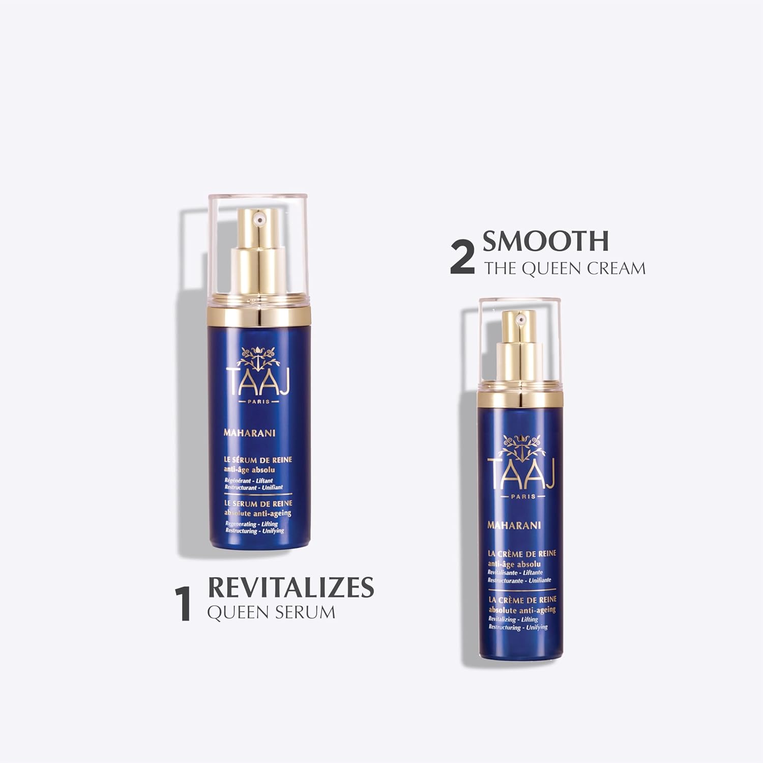 Taaj | Maharani Queen Serum – Powerful Anti-Aging Actives | Deep Skin Regeneration | Instantly Plumps, Lifts & Evens Tone | With Hyaluronic Acid, Collagen & Elastin |97% Natural | 1.01 Fl Oz : Beauty & Personal Care