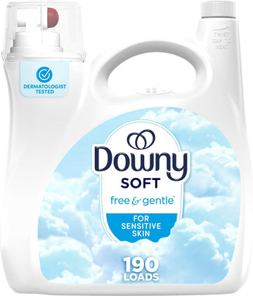 Downy Free & Gentle Fabric Softener (Fabric Conditioner), 140 Fl Oz, 190 Loads, Hypoallergenic