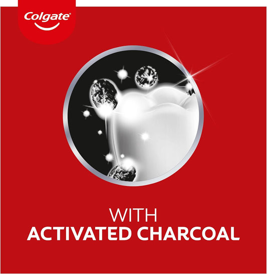 Colgate Max White Charcoal Toothpaste 4X75Ml| Teeth Whitening Toothpaste | Clinically Proven Formula | Removes Up To 100% Of Surface Stains | Activated Charcoal And Mineral Micro-Particles
