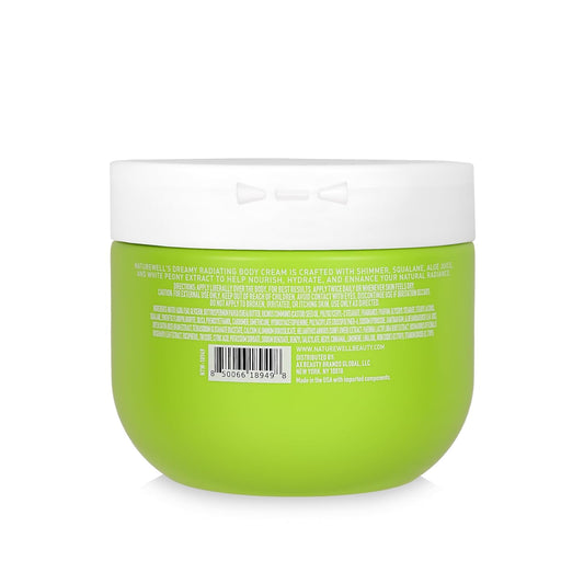 Nature Well Dreamy Radiating Shimmer Body Cream, Lightweight, Quick-Absorbing Formula That Delivers Hydration & A Subtle Glow, Scented With Sweet Mandarin, Bergamot, Vanilla Orchid & Pink Sugar, 12 Oz