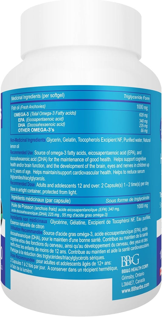 Premium Fish Oil | High Omega 3 | Non GMO