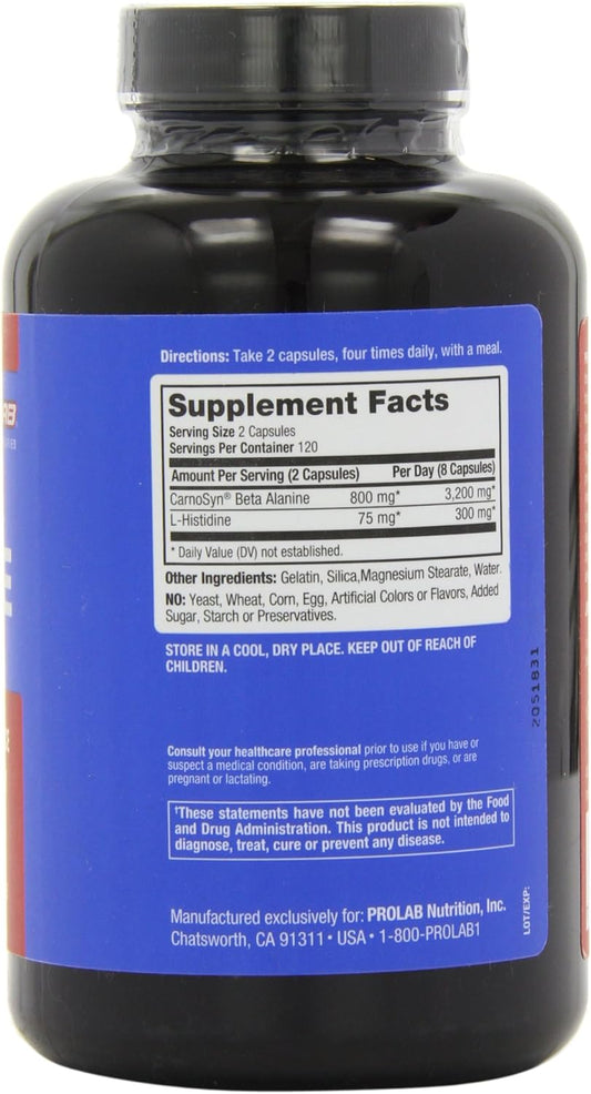 Prolab Beta Alanine Extreme Carnosyn 3200Mg, Amino Acid, Pre-Workout S