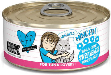 Weruva Best Feline Friend (B.F.F.) Grain-Free Cat Food, Tuna & Shrimp Sweethearts, 5.5-Ounce Can (Pack Of 24)