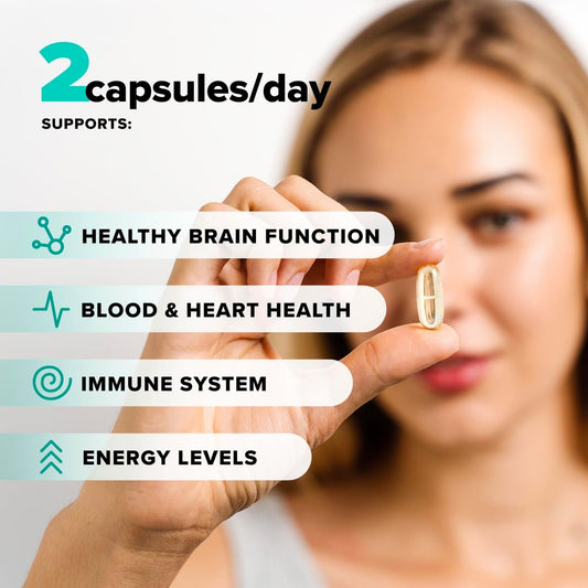 Vegan Omega 3 Supplement- 960Mg Omega-3 Fatty Acids, Dha, Epa, Sda, Ala Supplement - Immune Support- 30 Servings, 60 Liquid Capsules