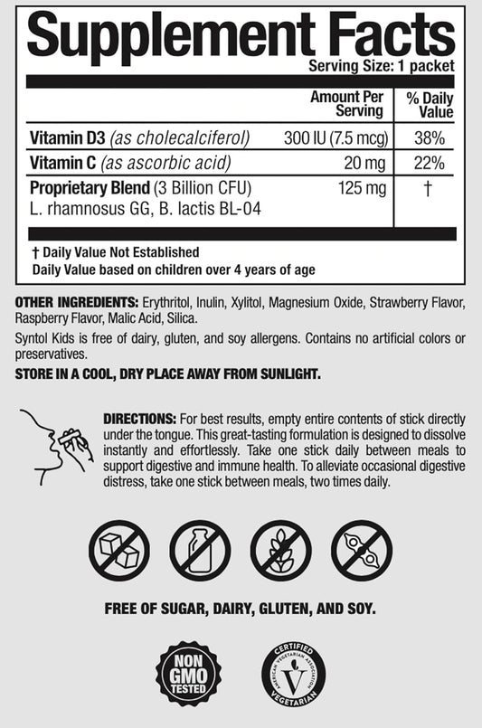 Arthur Andrew Medical, Syntol Kids, Daily Probiotic Supplement For Dig0.63 Ounces