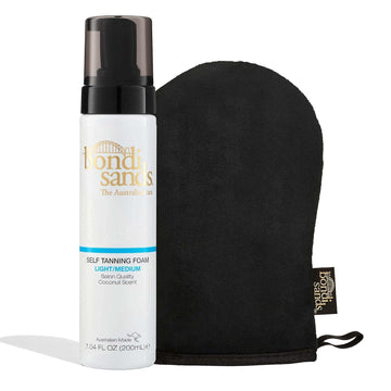 Bondi Sands Light/Medium Self Tanning Foam + Application Mitt | Includes Lightweight Sunless Foam + Reusable Mitt for a Flawless Finish ($30 Value)
