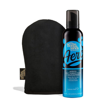Bondi Sands Aero 1 Hr Express Self Tan Foam + Application Mitt | Includes Lightweight Sunless Foam + Reusable Mitt for a Flawless Finish ($35 Value)