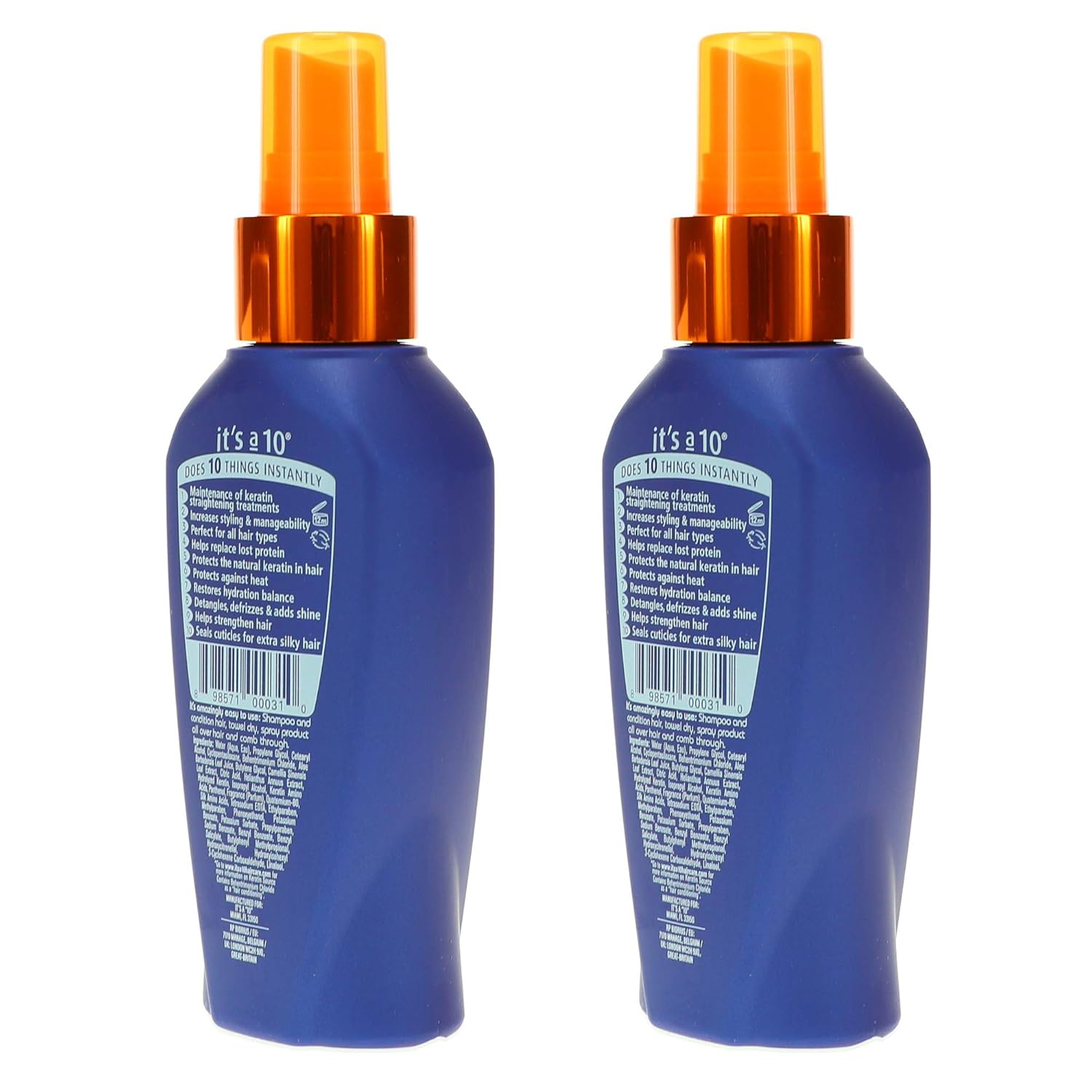 It's A 10 Haircare Miracle Leave-In Conditioner Spray w/Keratin - 4 oz. - 2ct : Beauty Products : Beauty & Personal Care