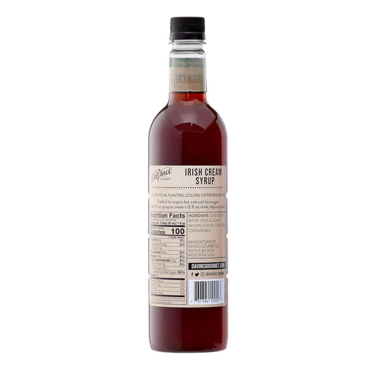 Davinci Gourmet Naturals Irish Cream Syrup, 25.4 Fluid Ounce (Pack Of 1)