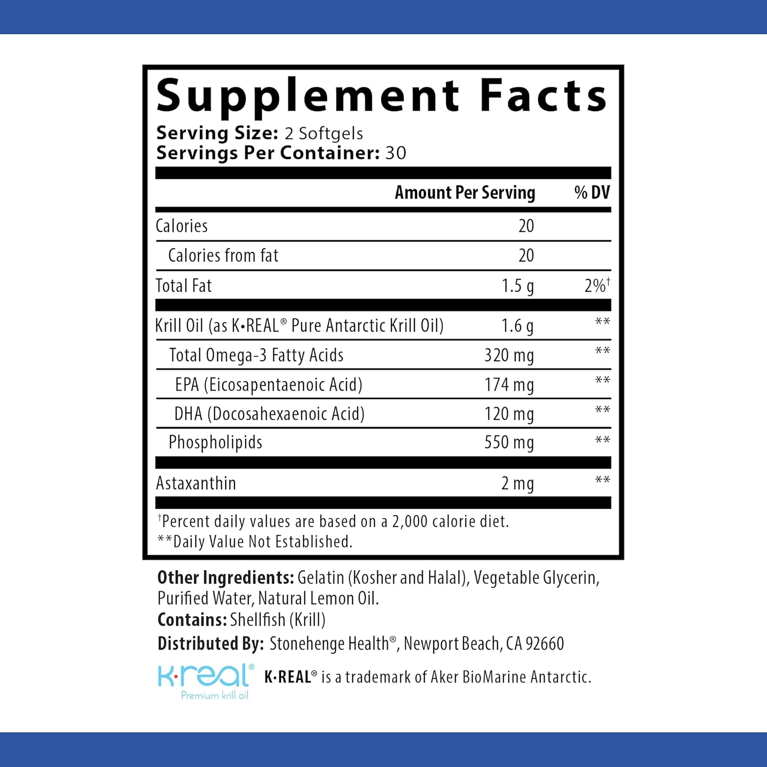 Buy Stonehenge Health Dynamic Krill Oil 1600Mg – Triple Strength Antarctic Omega-3 Supplement With Epa, Dha, Phospholipids & 2Mg Astaxanthin – Supports Heart, Brain, Skin, Joint & Eye Health – 60 Softgels On  Free Shipping On Qualified Orders